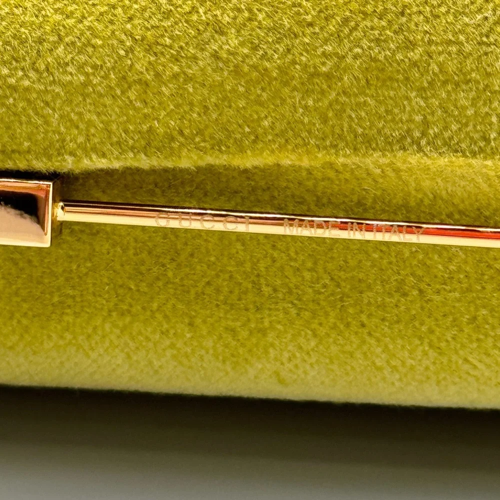 NEW GUCCI GG1434S 003 SQUARE GOLD GREEN WOMEN SUNGLASSES GUCCI